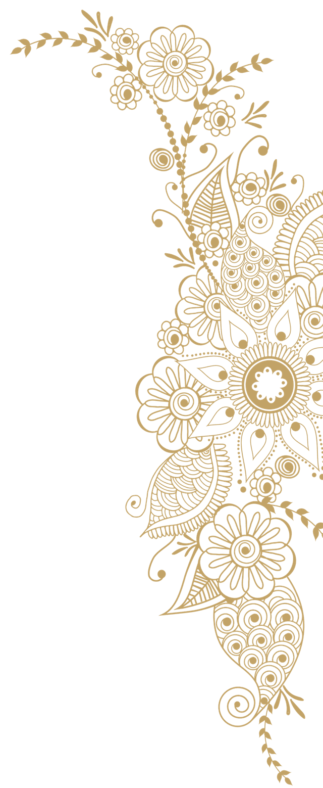 Floral border decoration